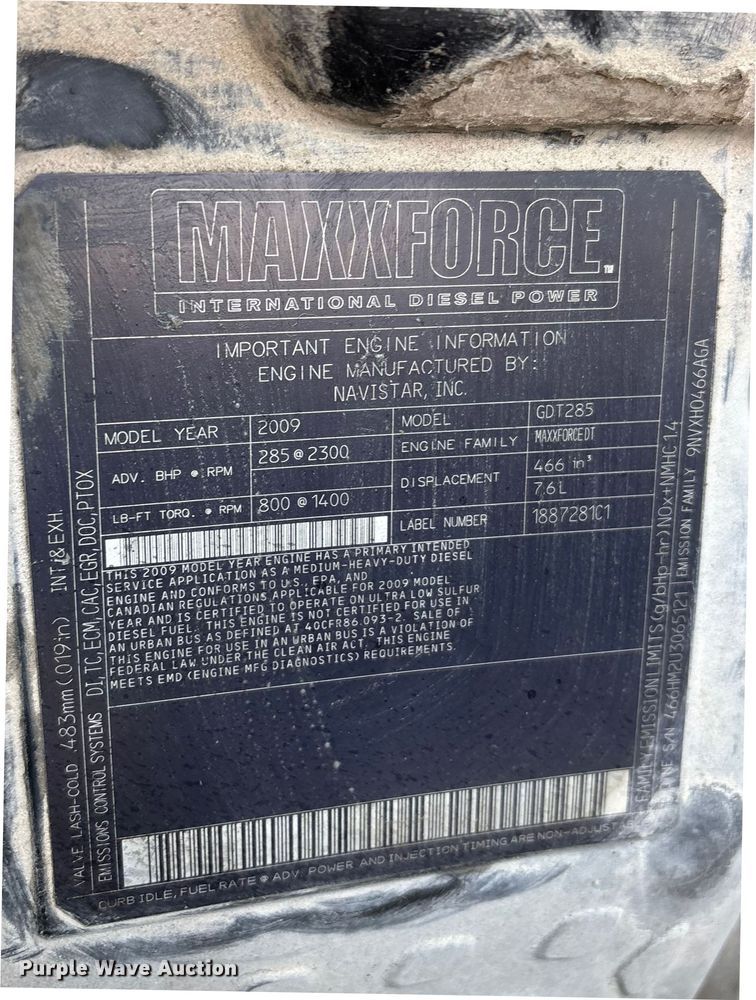 image for item FB8696 2010 International DuraStar 4400 utility / service truck