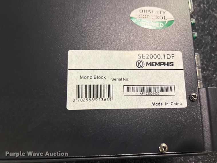 image for item FB8704 Memphis Audio SE2000.1DF amplifier