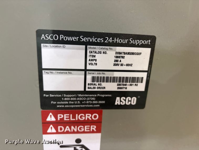 image for item FB8732 ASCO D03ATSA30230CGXF transfer switch