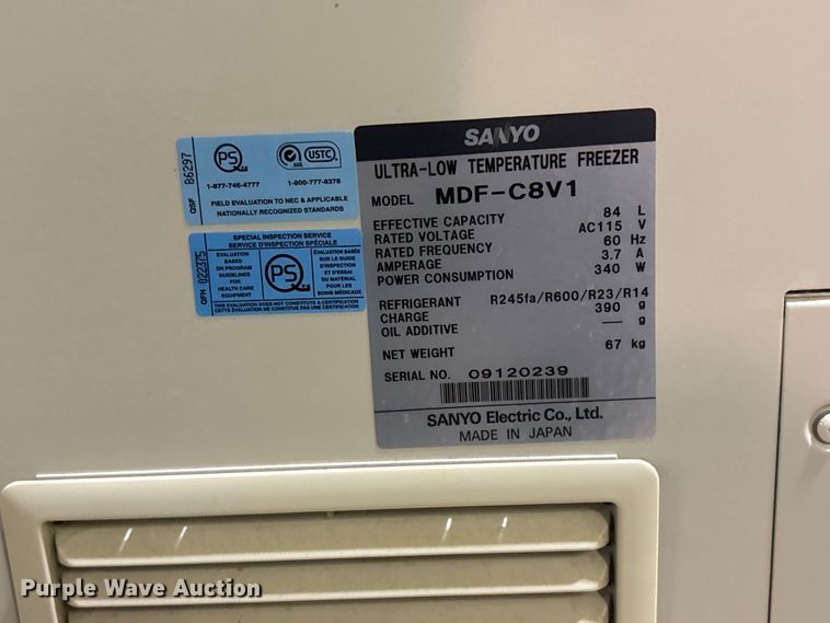 image for item FB8748 Sanyo MDF-C8V1 freezer