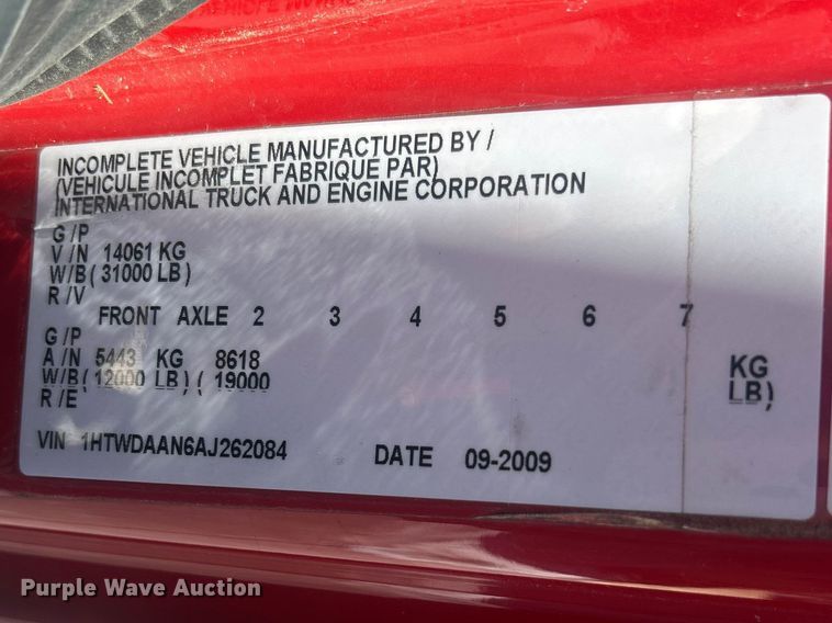 image for item FC5228 2010 International WorkStar 7400 dump truck