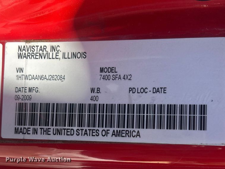 image for item FC5228 2010 International WorkStar 7400 dump truck