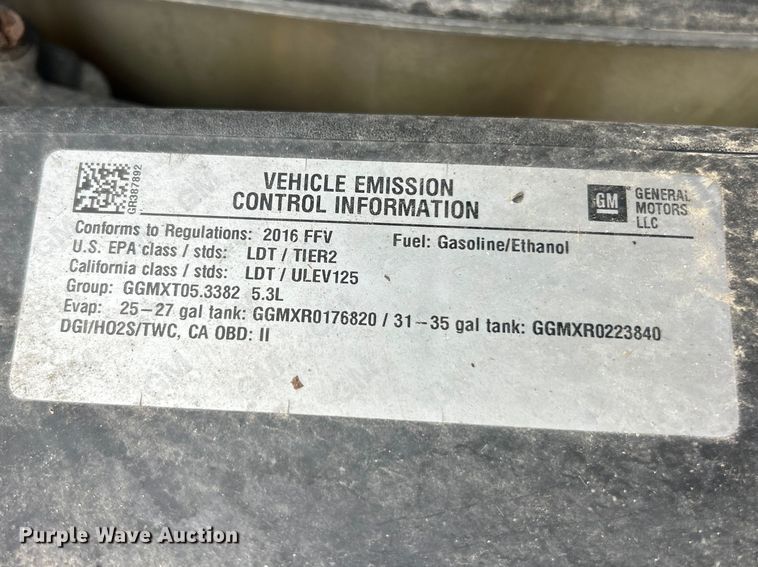 image for item FC5242 2016 Chevrolet Tahoe Police SUV