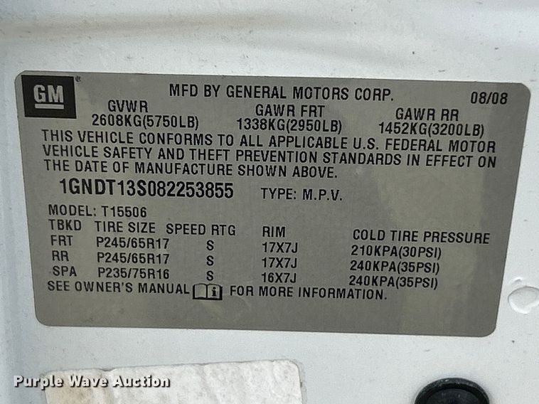 image for item FC5243 2008 Chevrolet Trailblazer  SUV