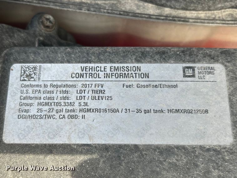 image for item FC5249 2017 Chevrolet Tahoe Police SUV