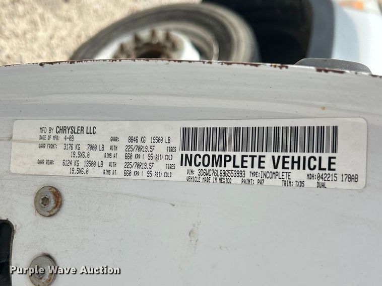 image for item FC5250 2009 Dodge Ram 5500  utility / service truck