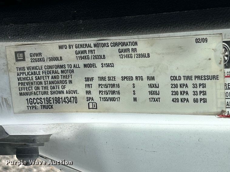 image for item FC5261 2009 Chevrolet Colorado Ext. Cab pickup truck