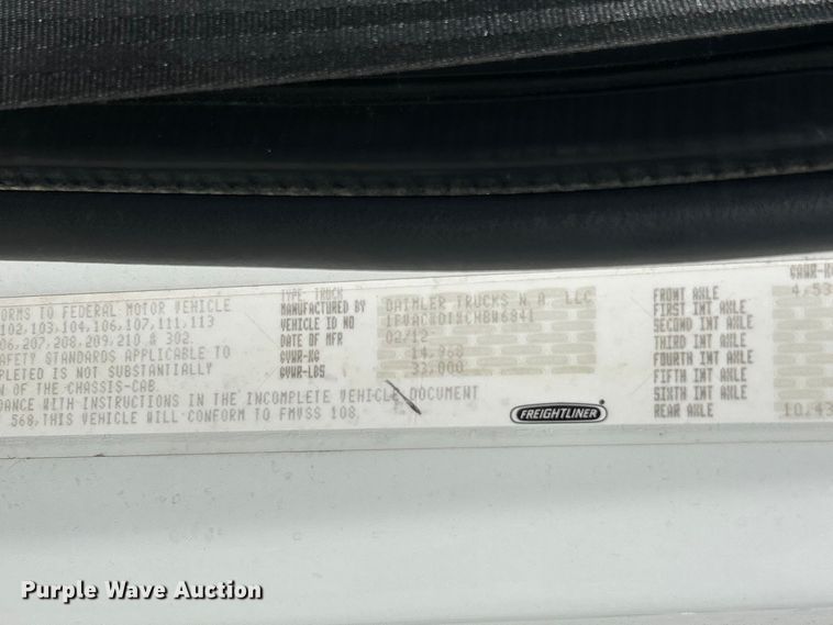 image for item FC5264 2012 Freightliner M2 street sweeper truck