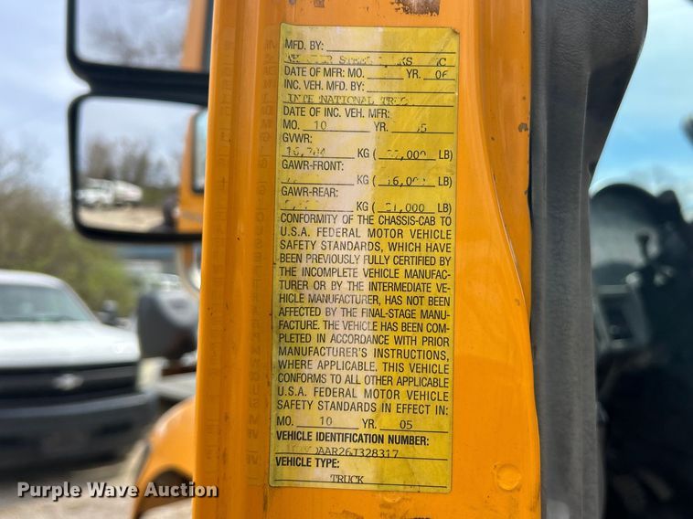 image for item FC5266 2006 International 7400 dump truck