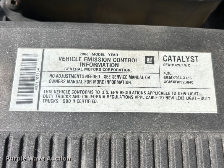 image for item FC5267 2008 Chevrolet Silverado 1500 pickup truck