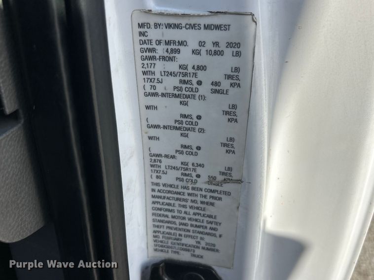 image for item FC5273 2020 Ford F350 Super Duty Ext. Cab utility bed pickup truck