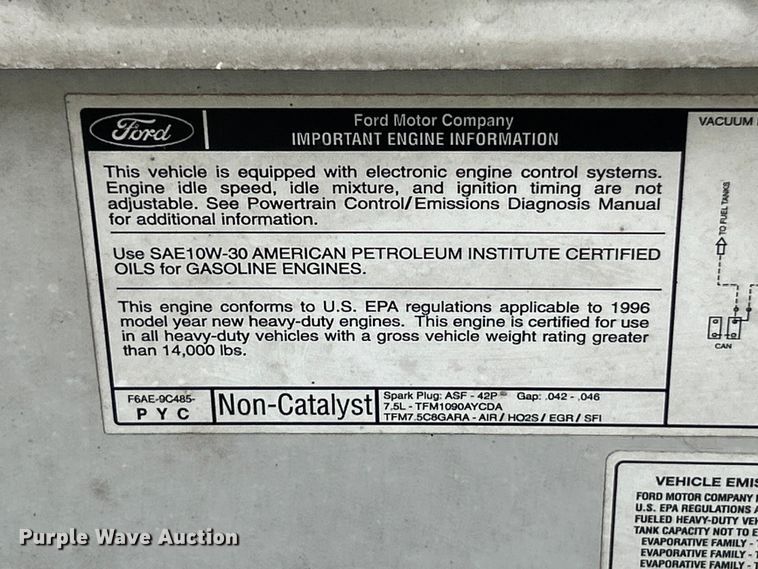 image for item FC5301 1996 Ford F450 dump truck