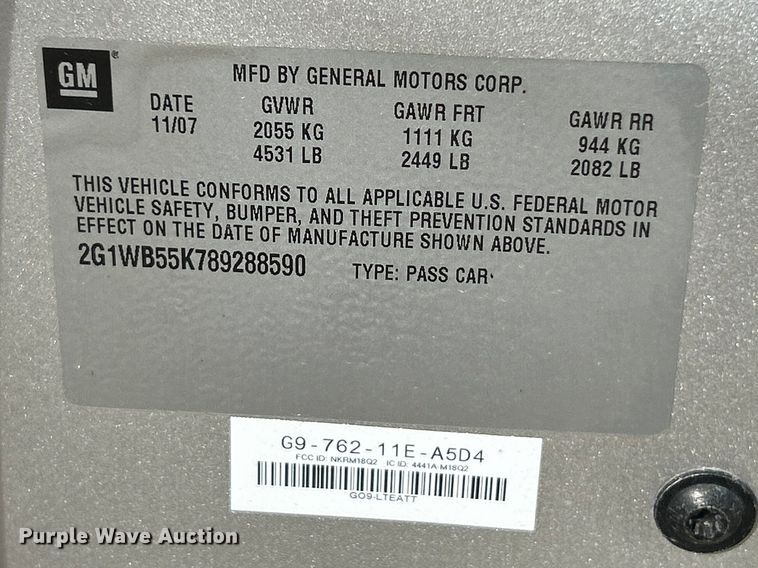 image for item FC5313 2008 Chevrolet Impala 