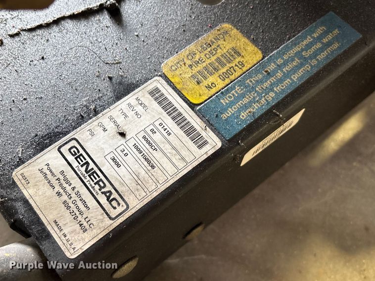 image for item FC5536 Generac 01418 pressure washer