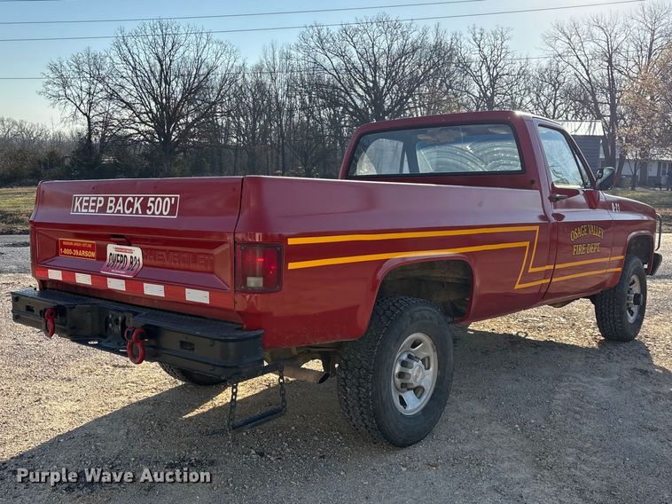 image for item FG0180 1985 Chevrolet D30 Military Postal Unit pickup truck