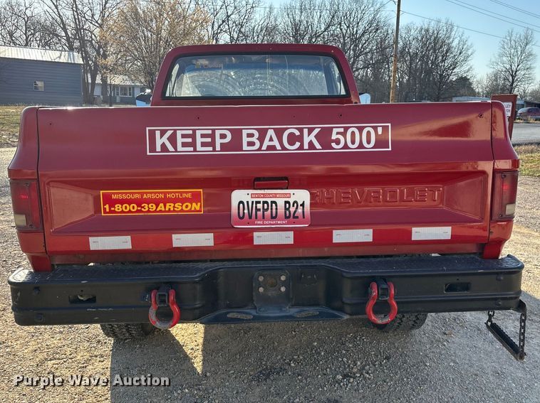 image for item FG0180 1985 Chevrolet D30 Military Postal Unit pickup truck