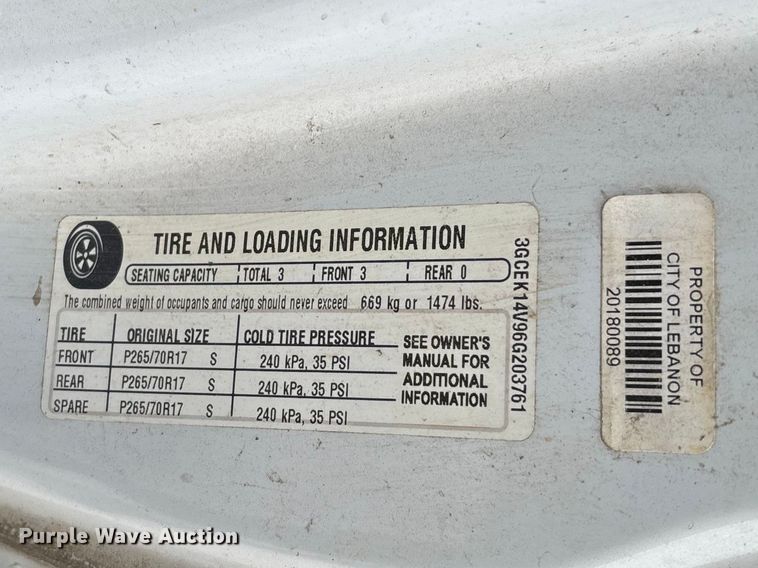 image for item FG0183 2006 Chevrolet Silverado 1500 pickup truck