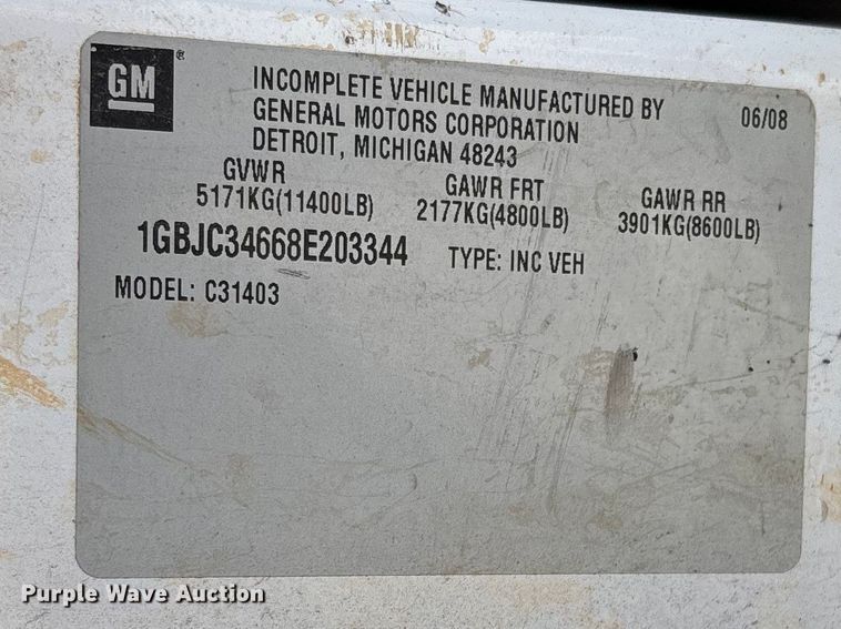 image for item FG0189 2008 Chevrolet Silverado 2500 utility bed pickup truck