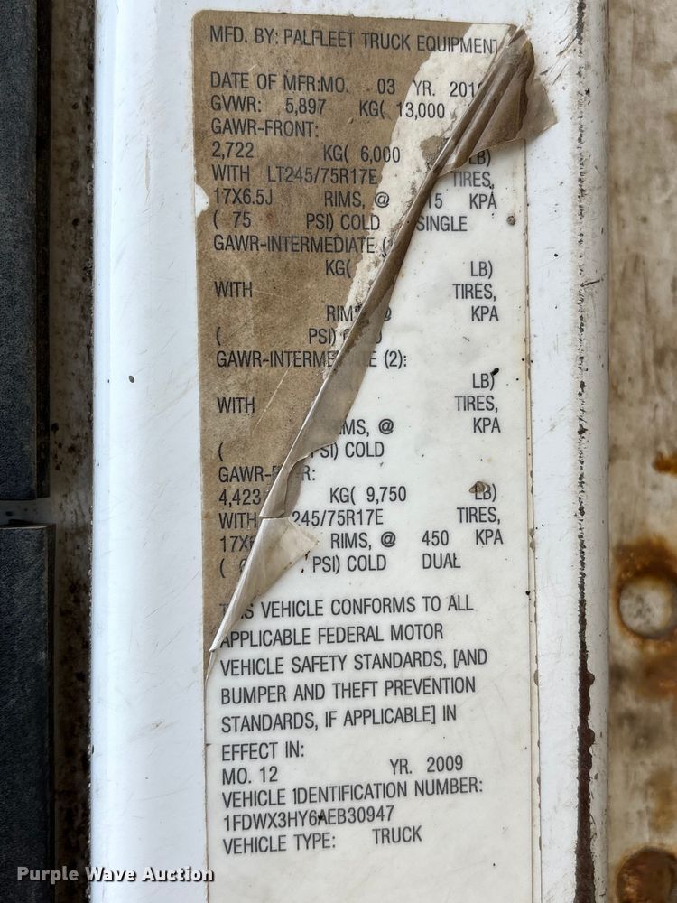 image for item FG2775 2010 Ford F350 Super Duty Ext. Cab utility bed pickup truck