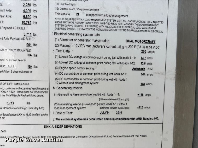 image for item FG2780 2010 Ford E450 ambulance