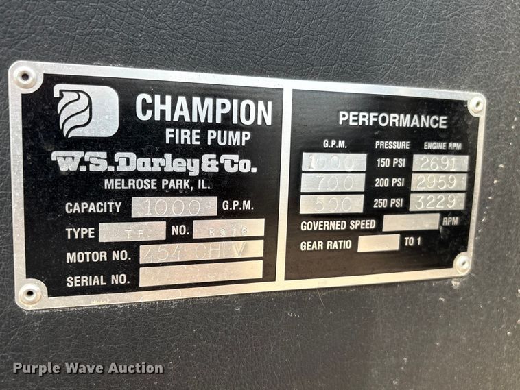 image for item FG2816 1994 GMC C7 pumper fire truck