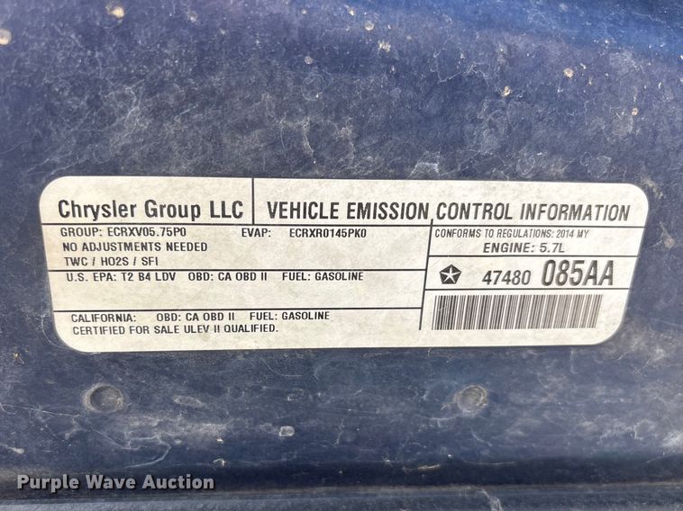 image for item FI0787 2014 Dodge Charger Police 