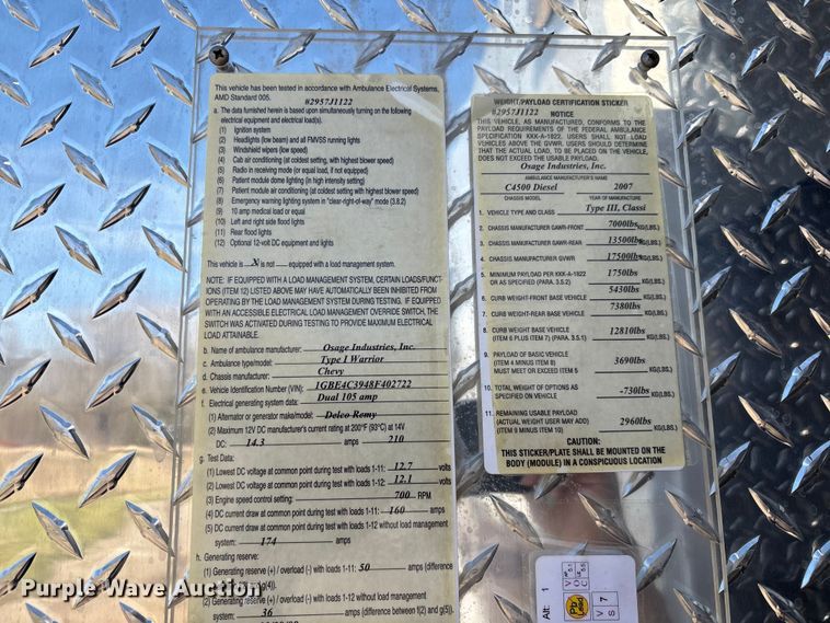 image for item FI0861 2008 Chevrolet C4500 ambulance