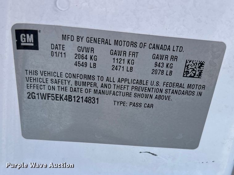 image for item FI0933 2011 Chevrolet Impala 