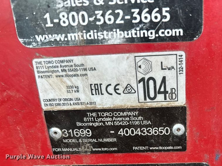 image for item FK0032 Toro Groundsmaster 5910 lawn mower