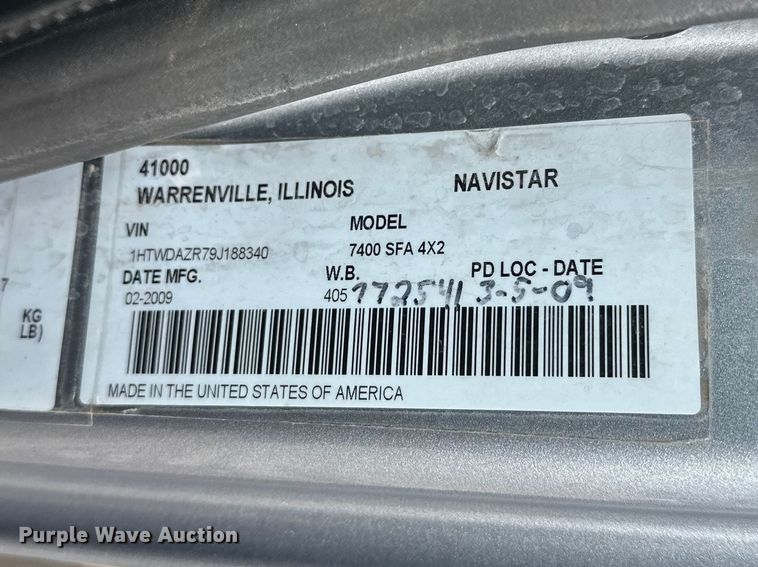 image for item FK0035 2009 International 7400 dump truck