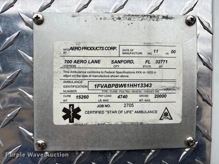 image for item FK1246 2001 Freightliner FL60 sewer inspection truck