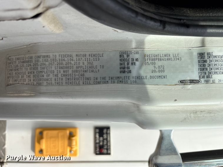 image for item FK1246 2001 Freightliner FL60 sewer inspection truck