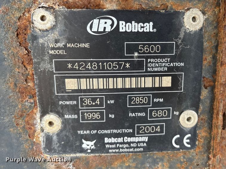 image for item FK1302 2004 Bobcat 5600 toolcat utility vehicle