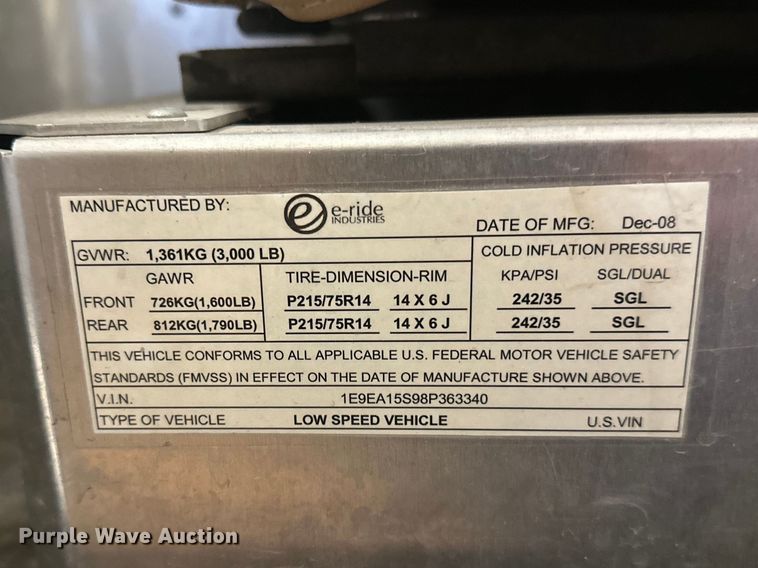 image for item FK1827 2008 E Ride utility vehicle