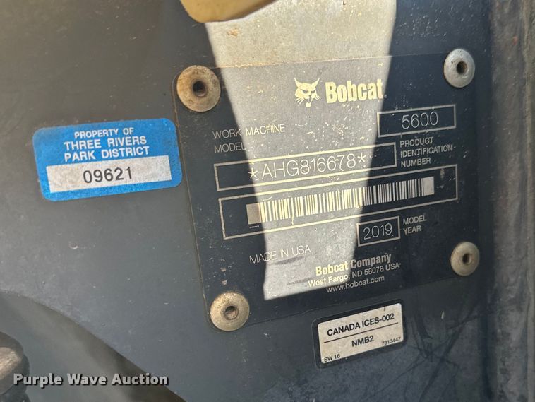 image for item FK1832 2019 Bobcat 5600 utility vehicle