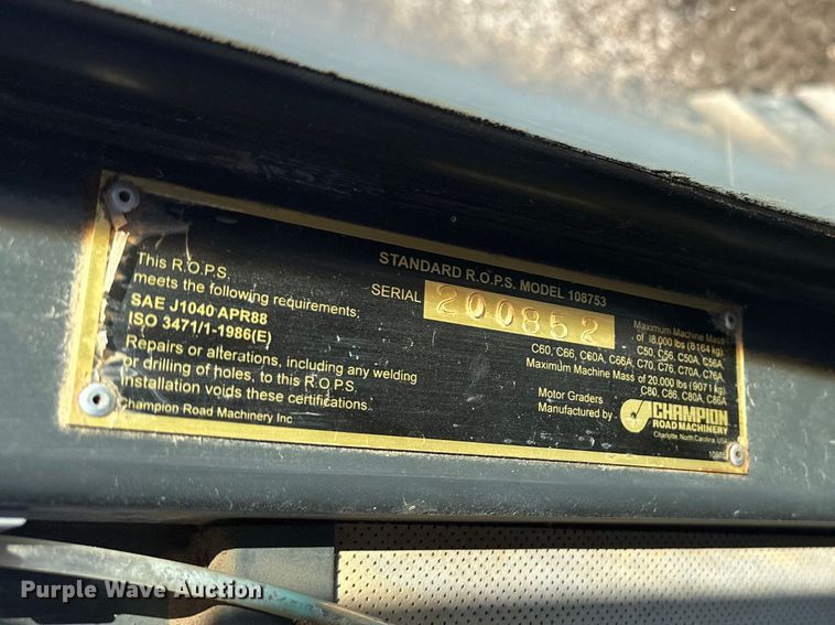 image for item FK1836 2000 Champion C70A26 motor grader