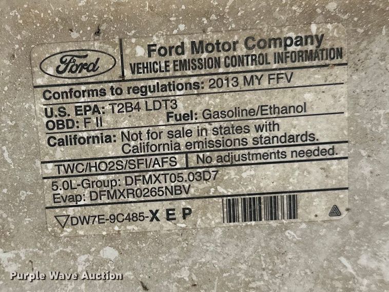 image for item FK1849 2013 Ford F150 Ext. Cab pickup truck