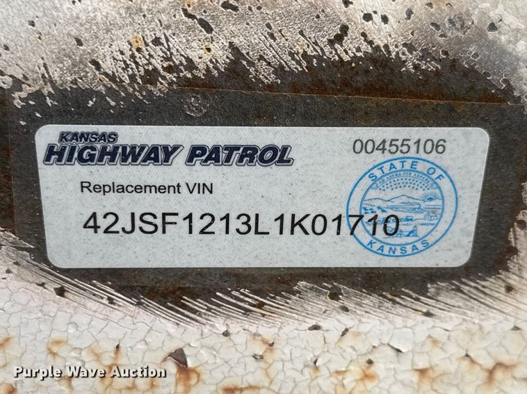 image for item GG9909 1990 JFW B1SWH utility trailer