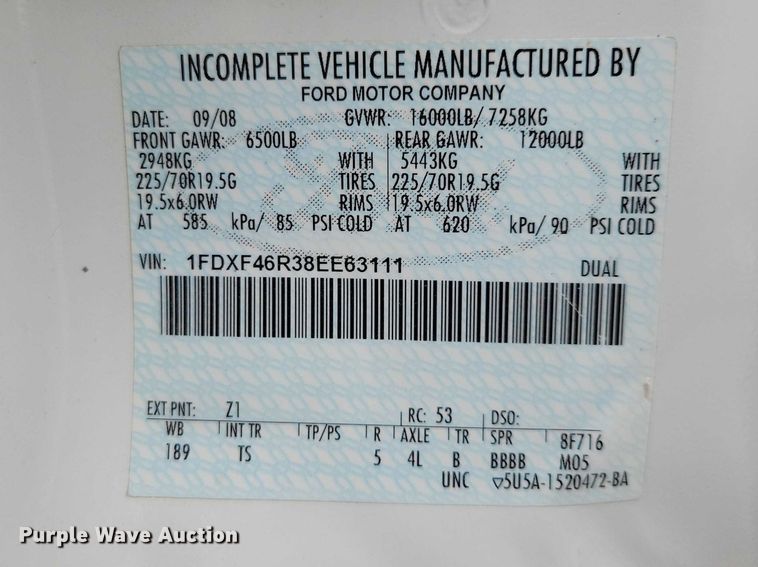 image for item NK9929 2008 Ford F450 Super Duty traffic sign truck