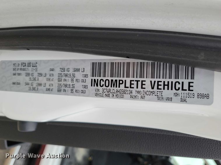 image for item NK9930 2017 RAM 4500 ambulance