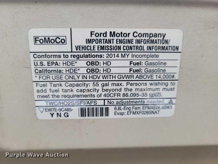 image for item NK9958 2014 Ford  E450 shuttle bus