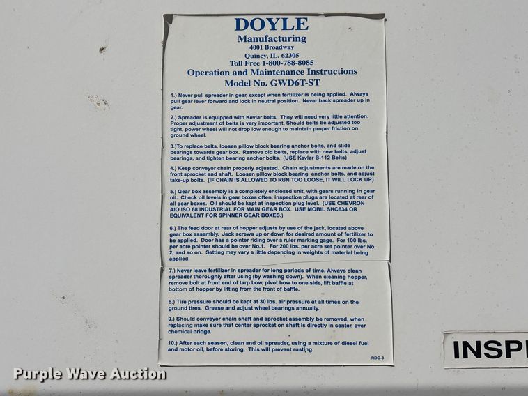 image for item EA4584 Doyle GWD6T-ST spreader