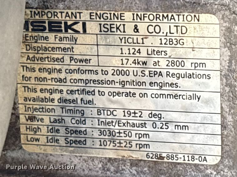 image for item EM0086 2000 Massey Ferguson 1225 MFWD tractor