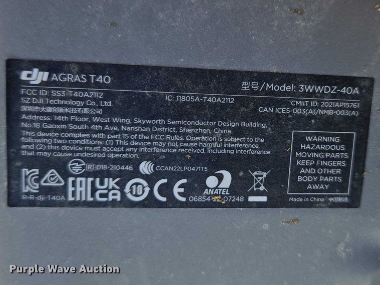 image for item ET5003 DJI AGRAS T40 drone