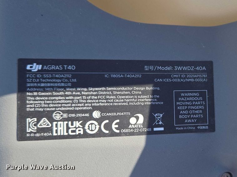 image for item ET5004 DJI AGRAS T40 drone