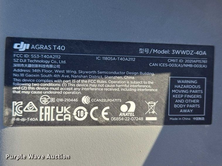 image for item ET5005 DJI AGRAS T40 drone