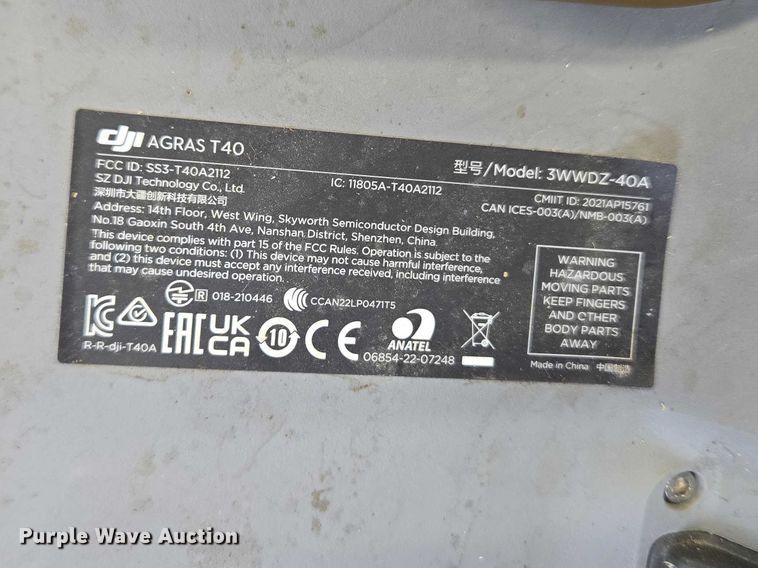 image for item ET5010 DJI AGRAS T40 drone