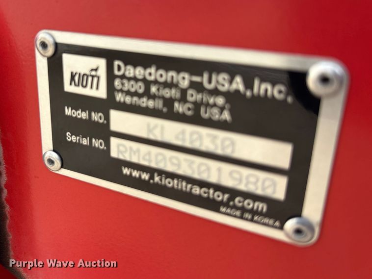 image for item EU0461 Kioti CK3520 tractor