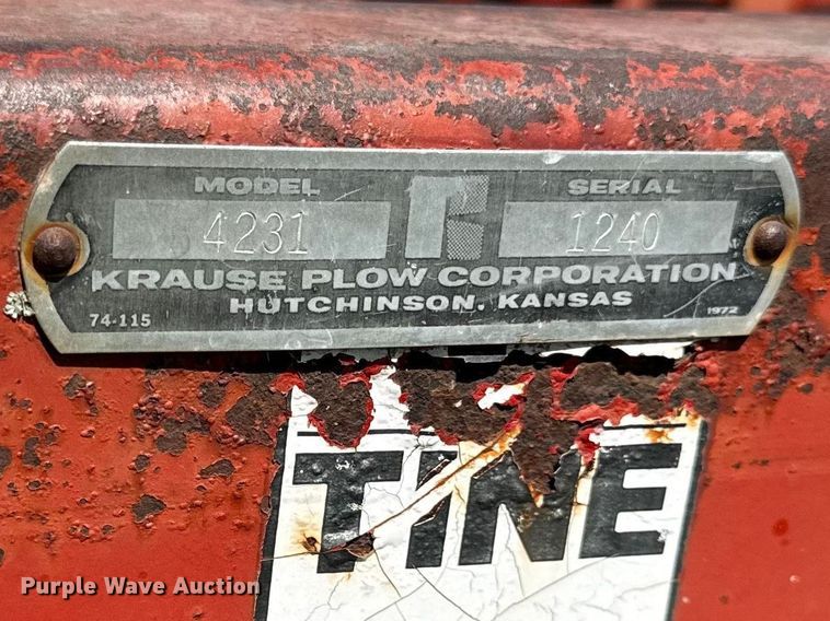 image for item EV7646 Kraus 4231 field cultivator