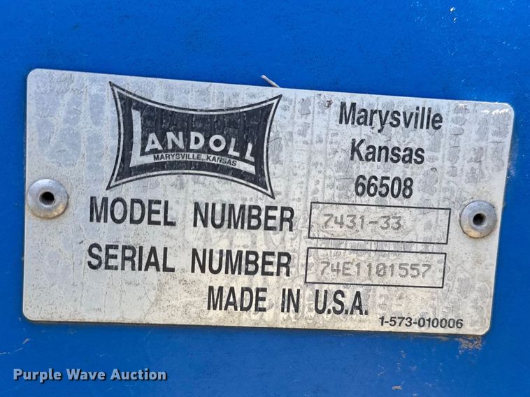 image for item EV7647 Landoll 7431 VT Plus vertical tillage